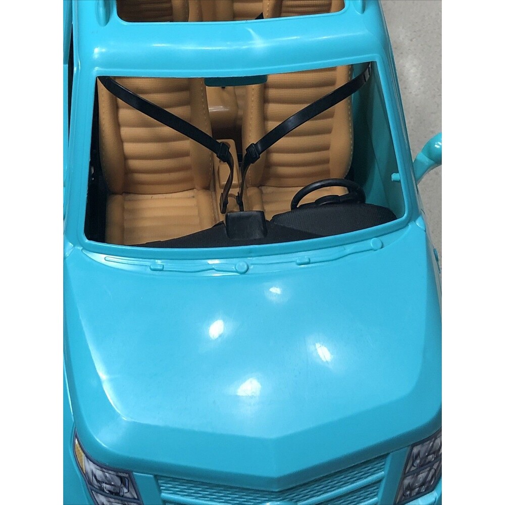Barbie Mattel SUV Jeep Camping Fun 2016 Teal Off Road Mudding Car For 11.5” Doll - Picture 4 of 14